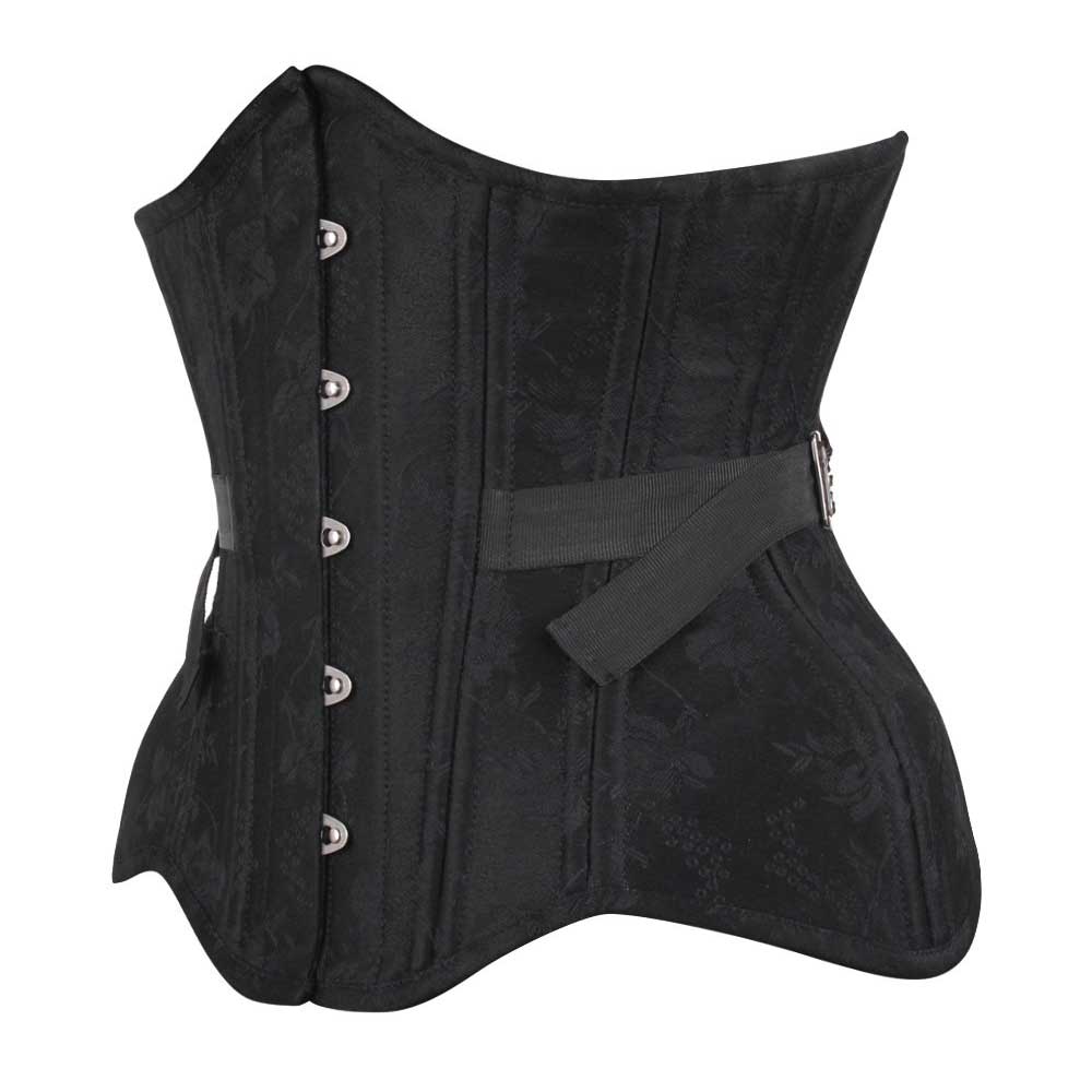 Attitude Corsets - Sidera Curvy Waist training underbust korset - Zwart